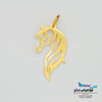 Gold pendant - horse design-SM1030